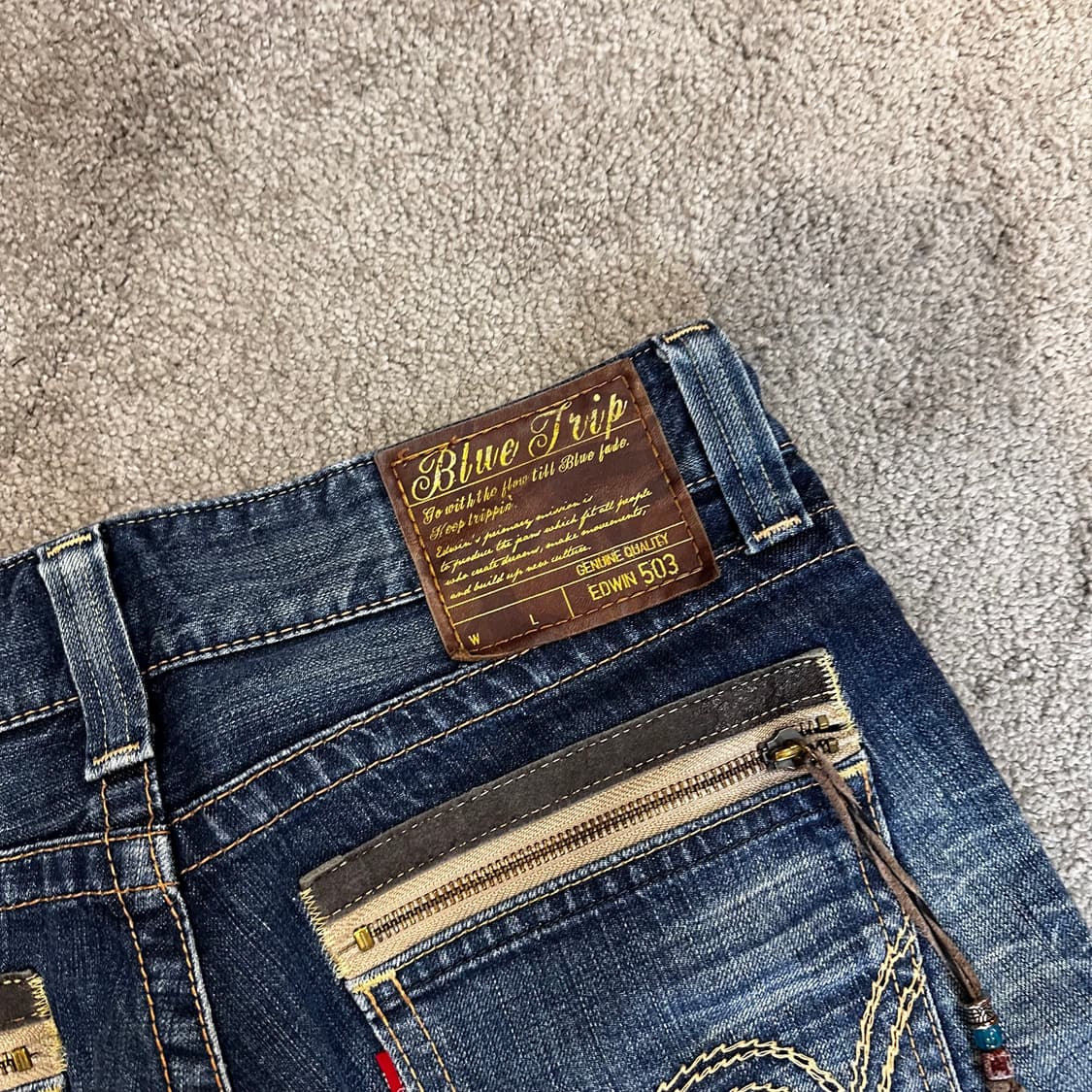 에드윈503 블루트립 에스닉 데님 팬츠(32) 상품이미지3