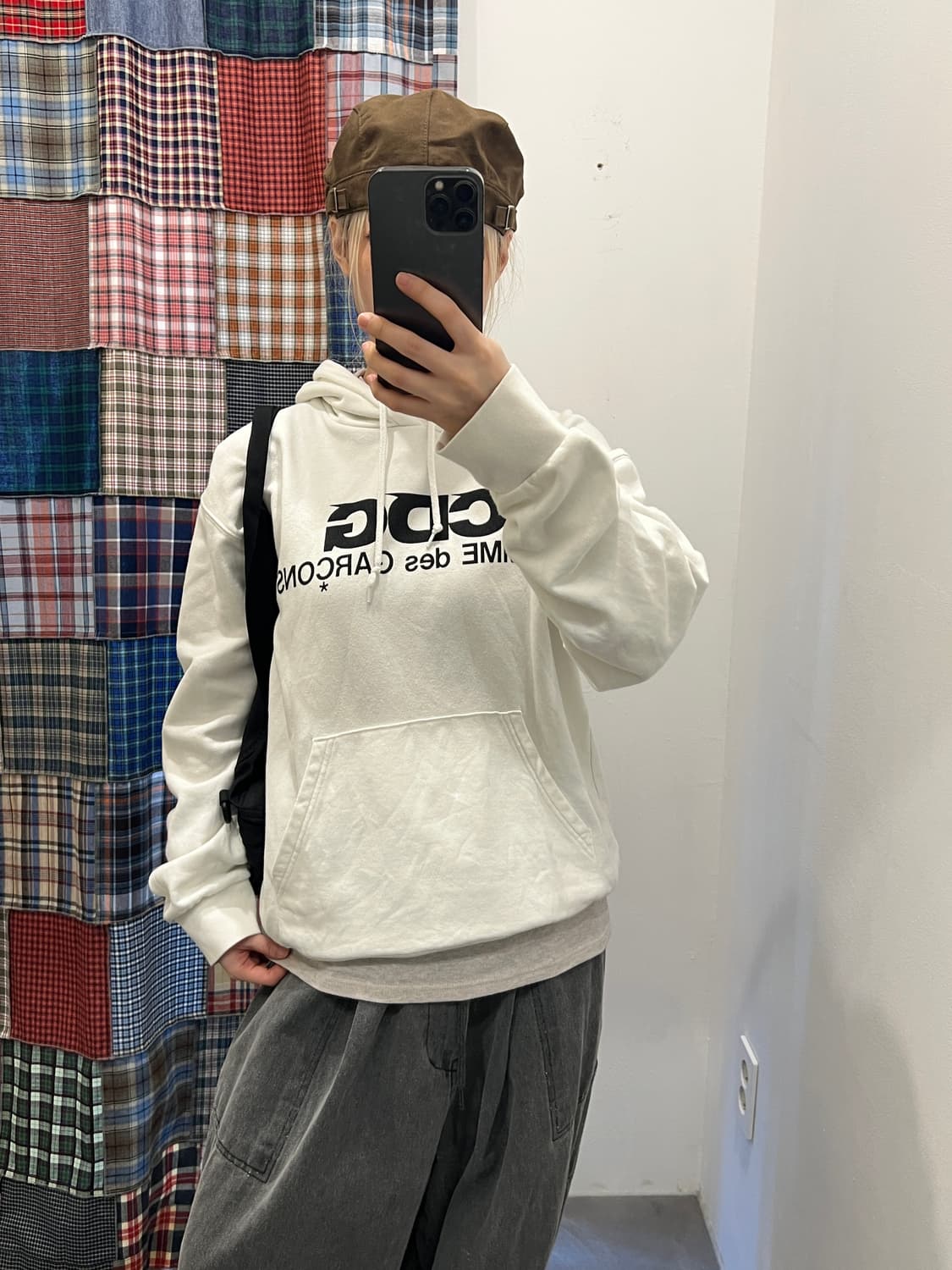 CDG 화이트 후드티 상품이미지2