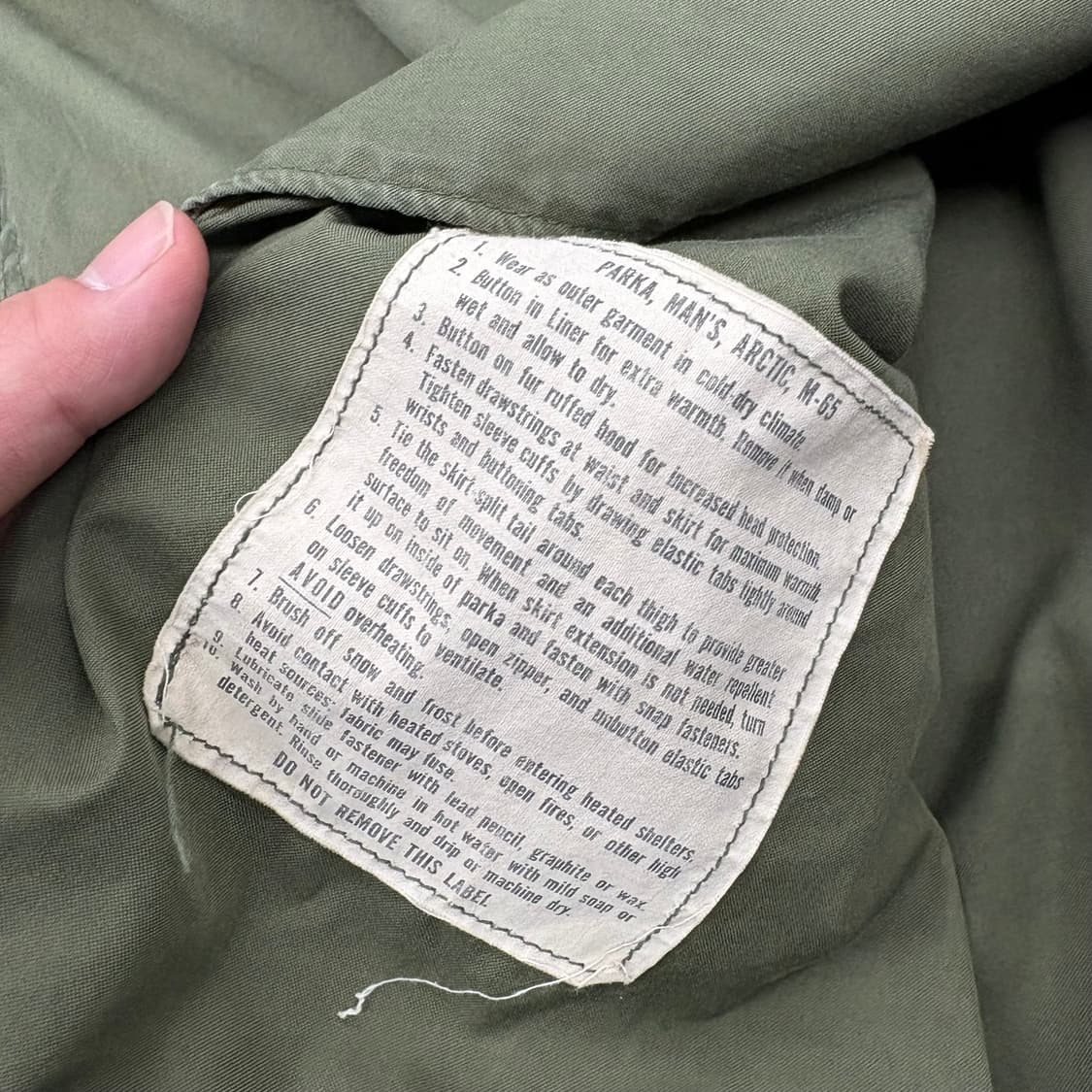 (100)M65피쉬테일개파카 오리지널 상품이미지6