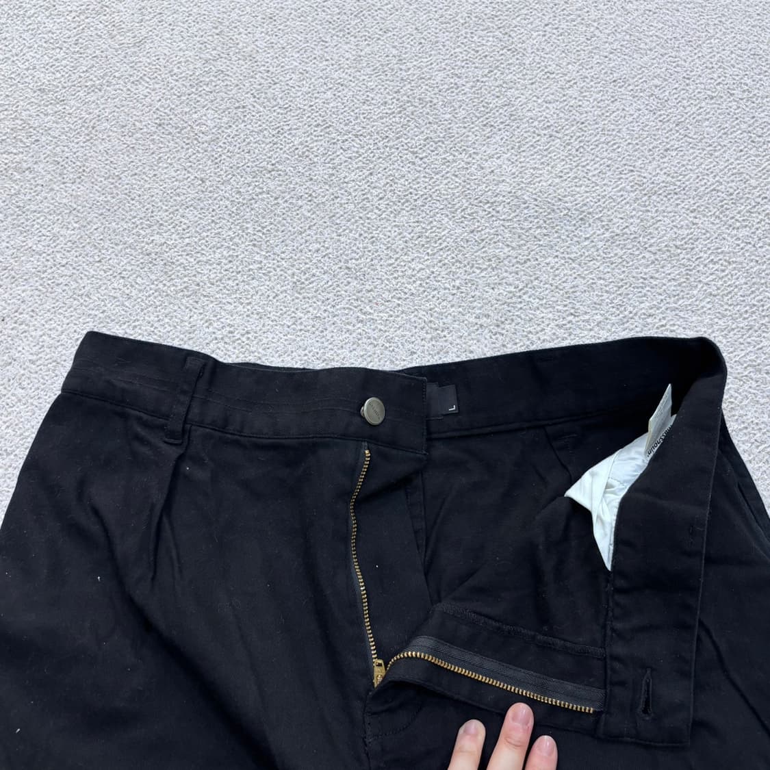 L 매스노운 남성 블랙 와이드 카고 팬츠 0602E 상품이미지5