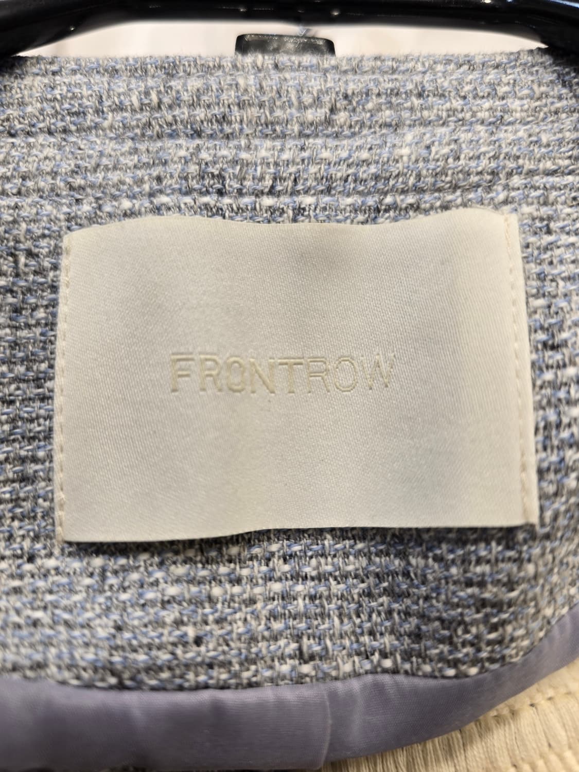 프론트로우 트위드 크롭 자켓 라이트 블루 44~55 상품이미지9