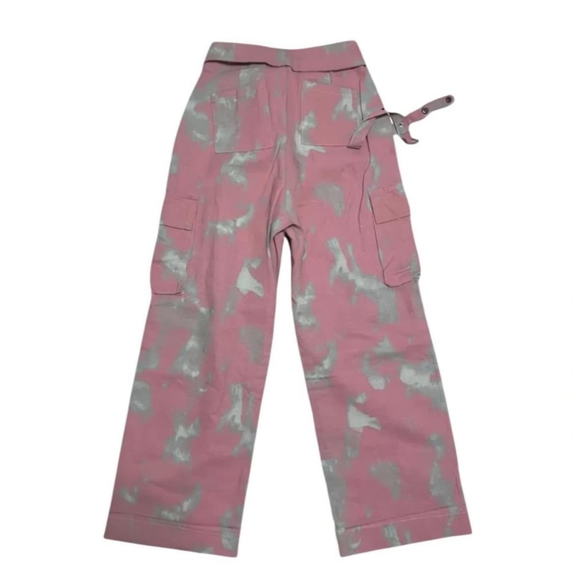 핑크 그레이 나염 염색 바지 카고팬츠 상품이미지2