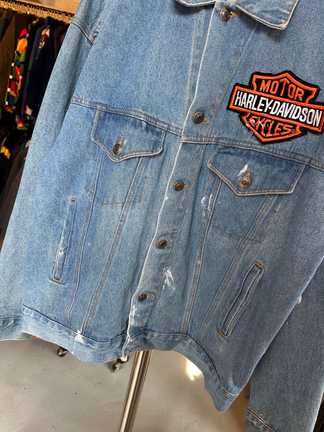 할리데이비슨 자수 데님 트러커 자켓  상품이미지5