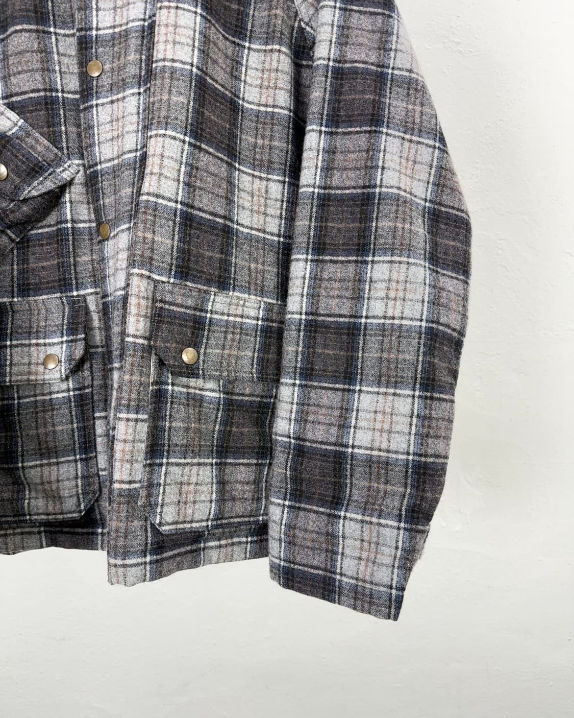 남이서팔 윈드 스토퍼 타탄 체크 히든후디 자켓 상품이미지5