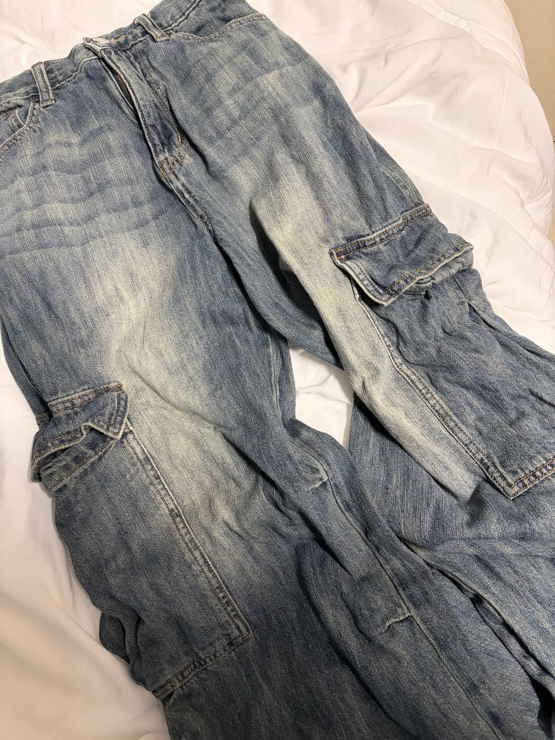 8seconds 틴워싱 카고 데님팬츠 - 블루 상품이미지8