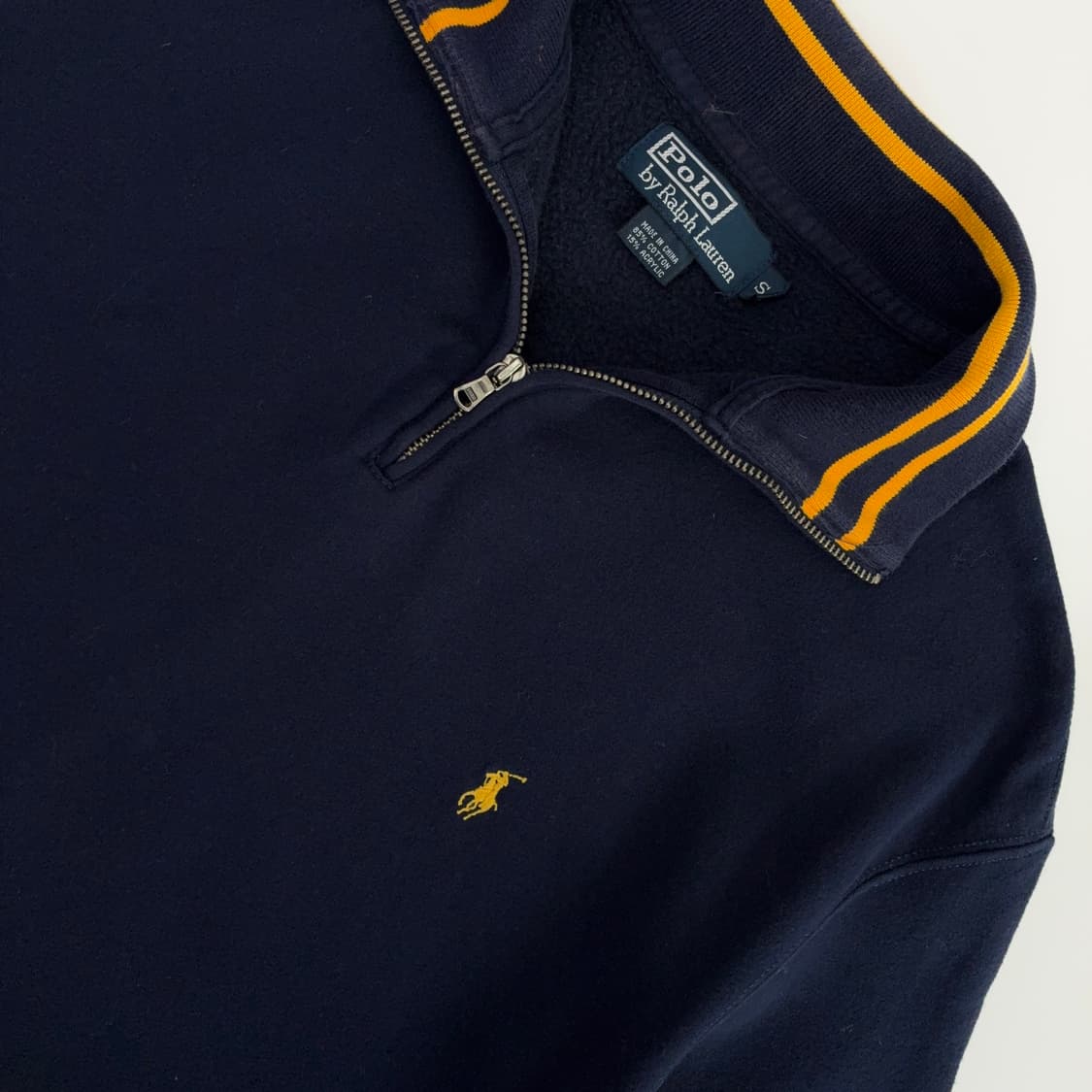 Polo  폴로 랄프로렌 자수 코튼 네이비 반집업 상품이미지3