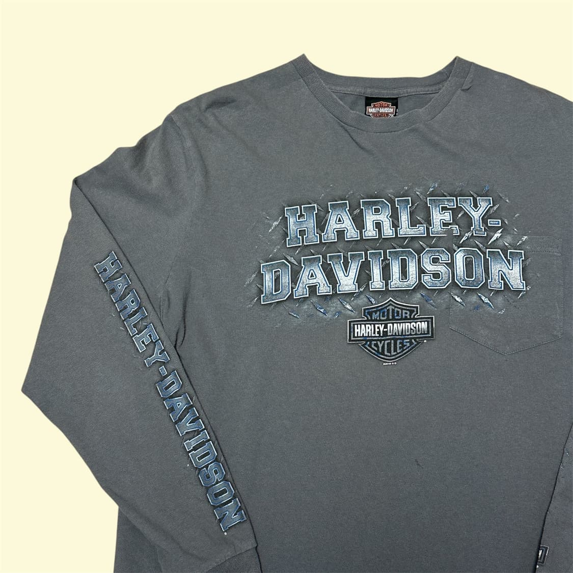할리 데이비슨 튜블라 포켓 롱슬리브 그레이 XL 상품이미지3