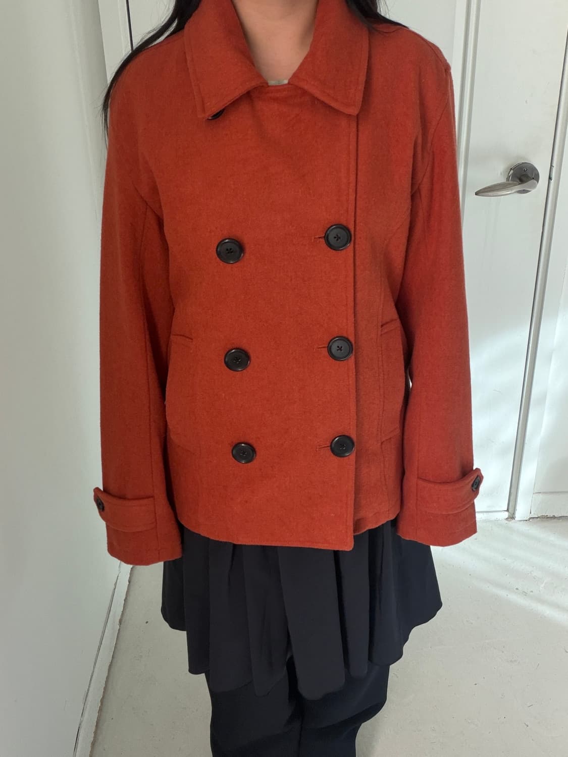 일본빈티지 브릭오렌지 더블 자켓 상품이미지4