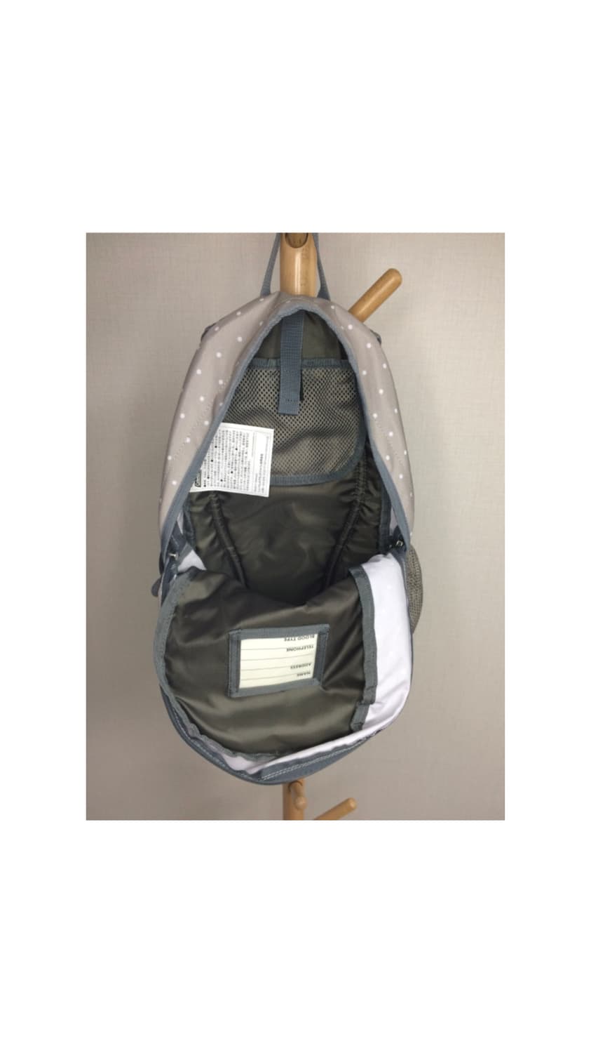 콜맨 미니 그레이 화이트 도트 땡땡이 백팩 상품이미지4