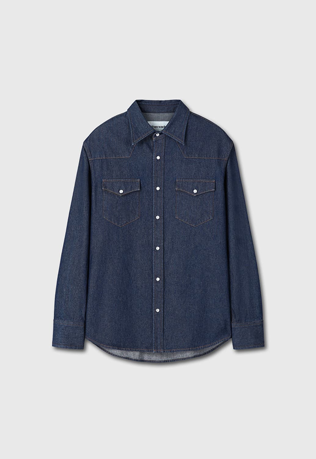 토니웩 린스드 데님 웨스턴 셔츠 인디고 XL 상품이미지1