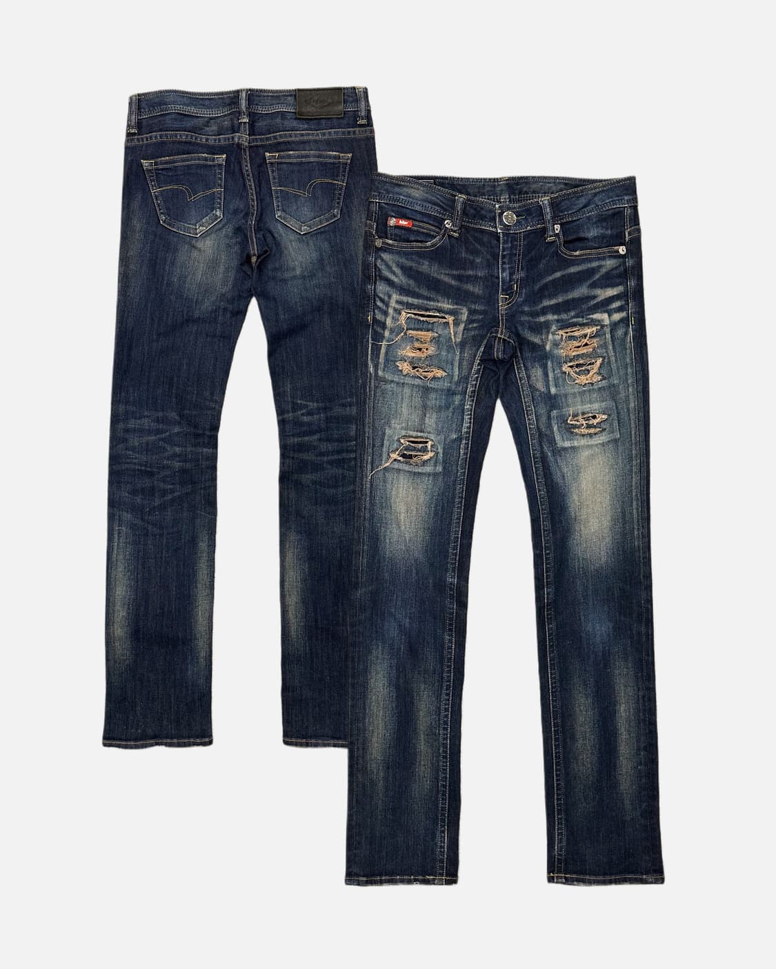 square damage low-rise slim jean 상품이미지1