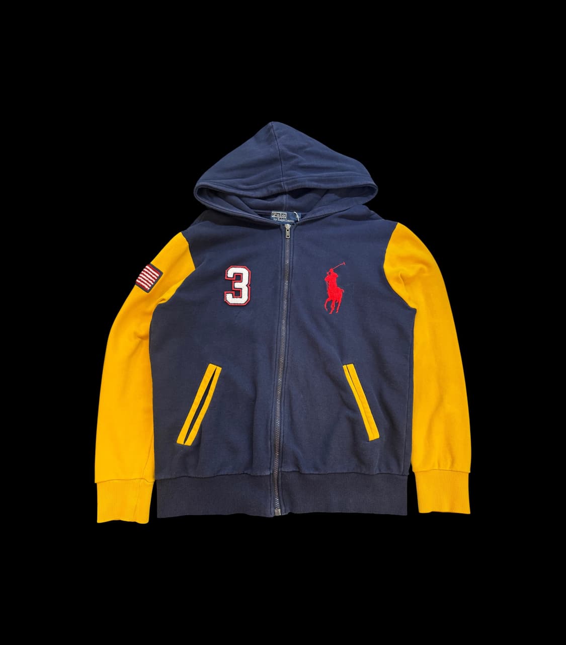 폴로 랄프로렌 컬러블록 후드집업 상품이미지1