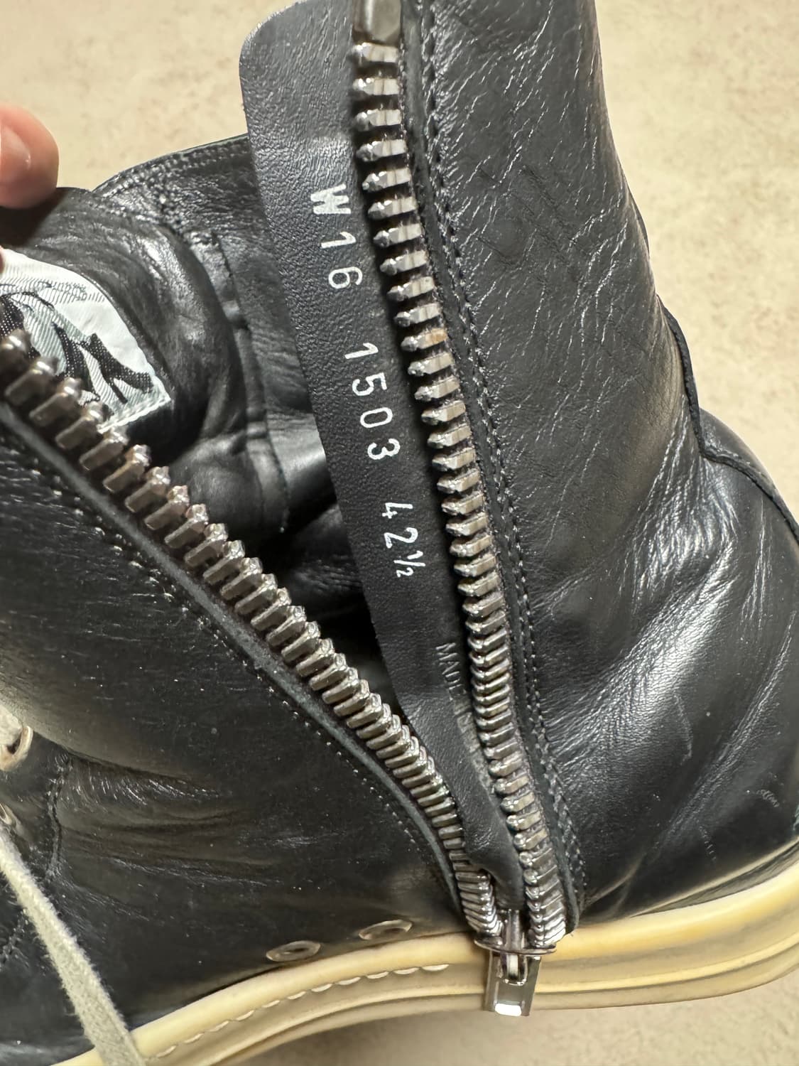 [42.5] 릭오웬스 라몬즈 LPO 레더 하이 상품이미지3