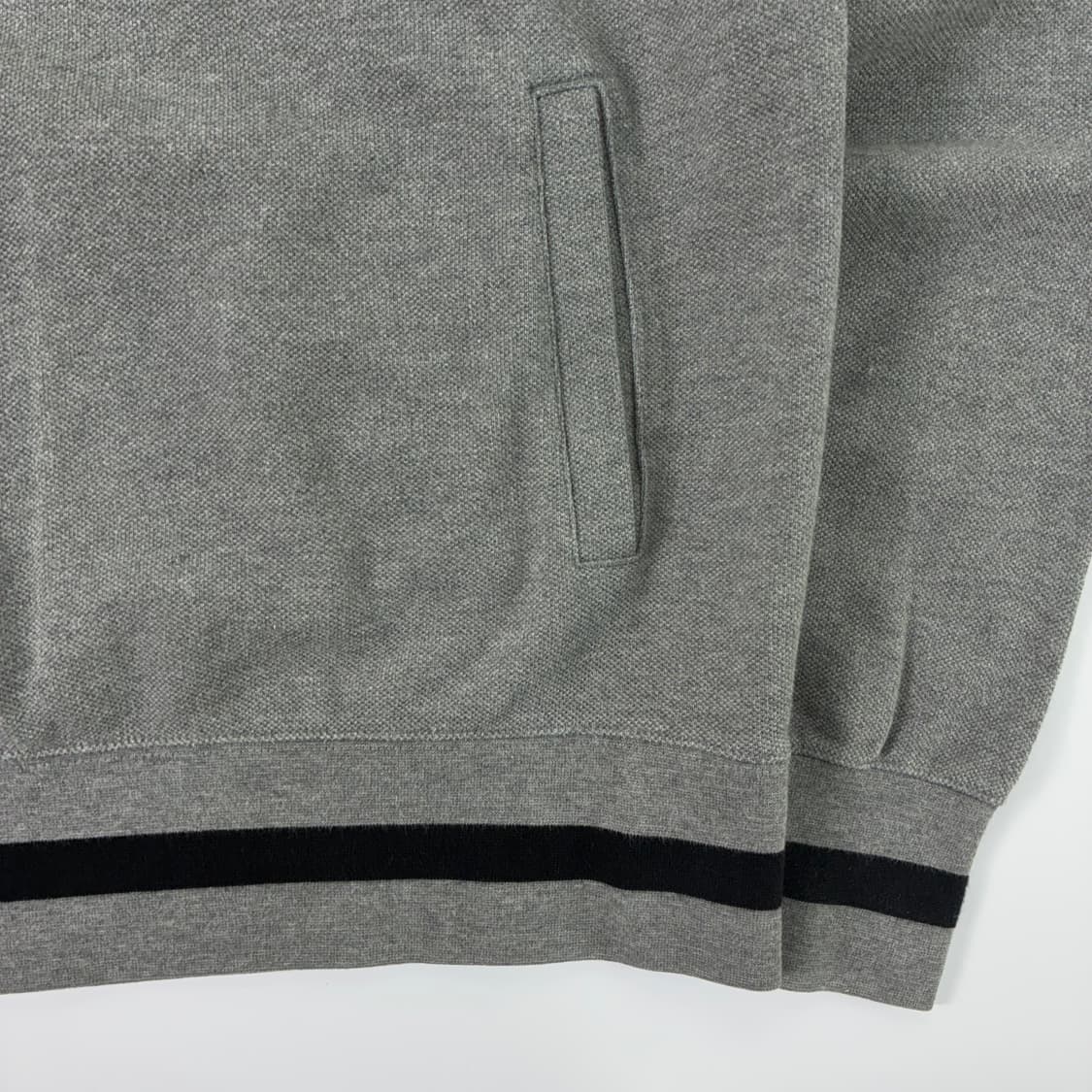 Fred Perry 프래드 페리 팁드 그레이 니트 후드티 상품이미지4