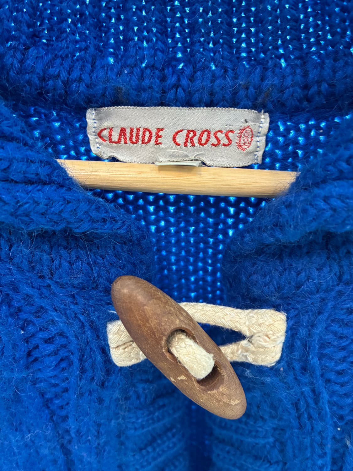 울 100% 떡볶이 노르딕 가디건 블루 상품이미지2