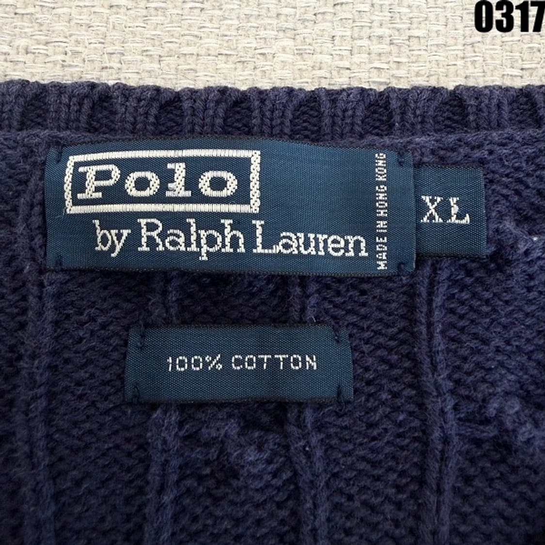 폴로 랄프로렌 정품 케이블 니트 베스트 XL  상품이미지4