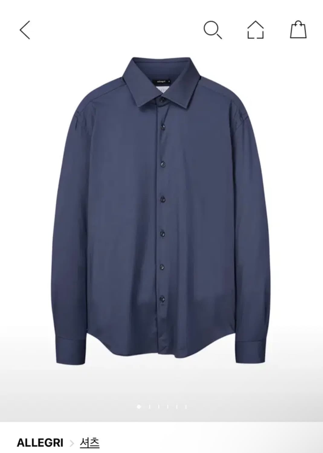 알레그리 네이비 솔리드 셔츠 XL (타브랜드 기준 110 (2xl)) 상품이미지1