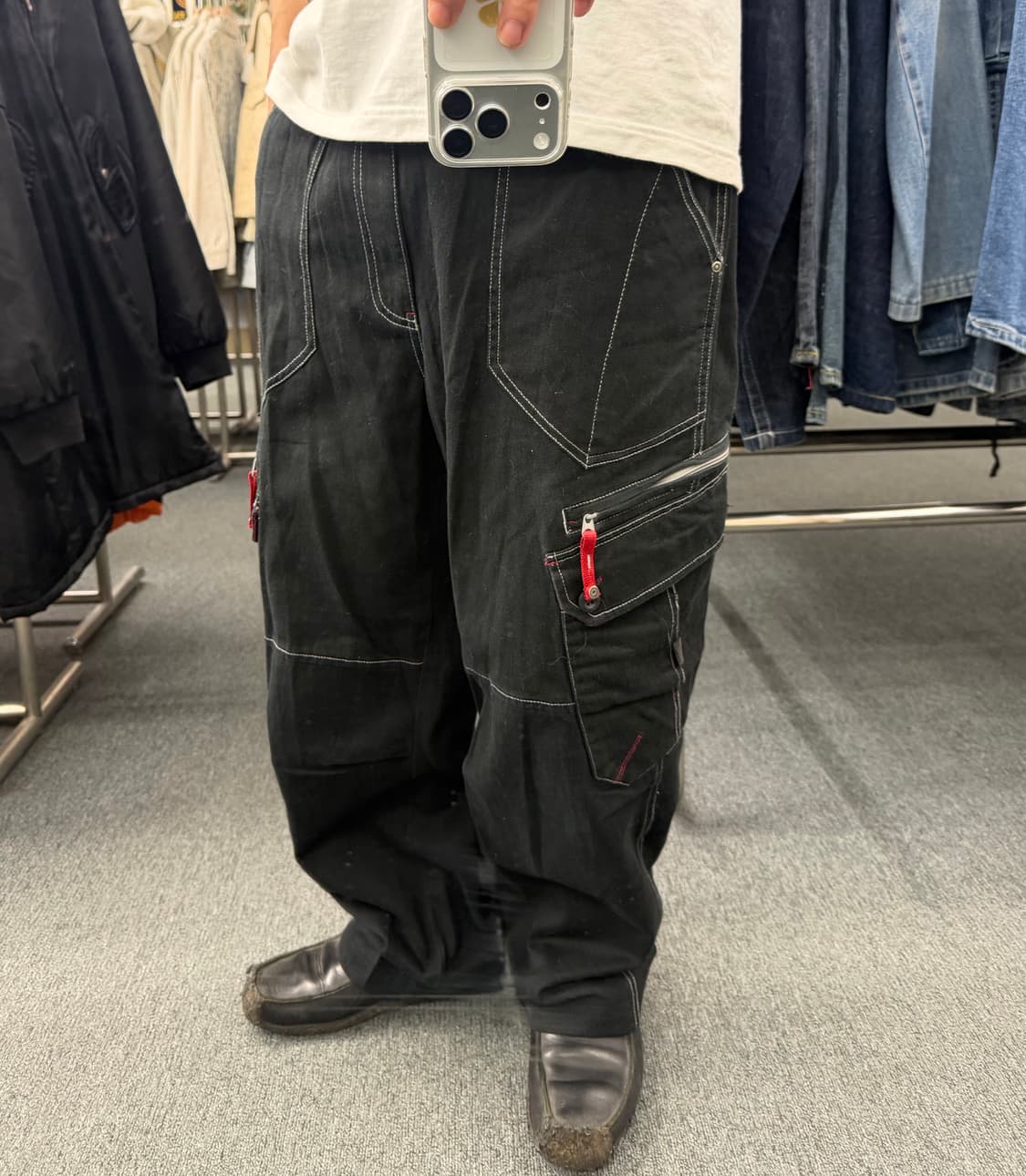 M)HOBO Denim 빈티지 카고 블랙 데님팬츠 상품이미지1