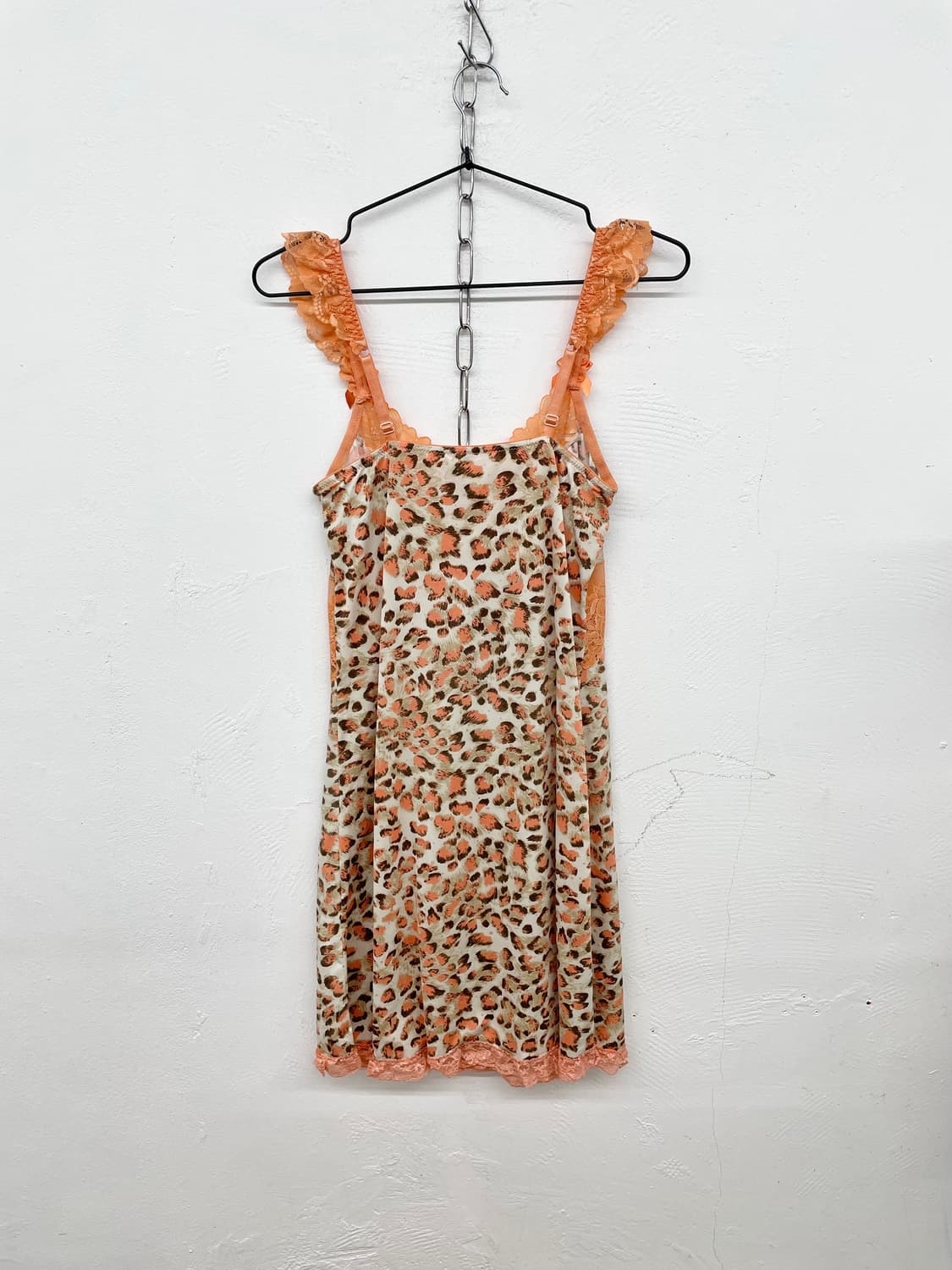 갸루 호피 레이스 리본 슬립 상품이미지6