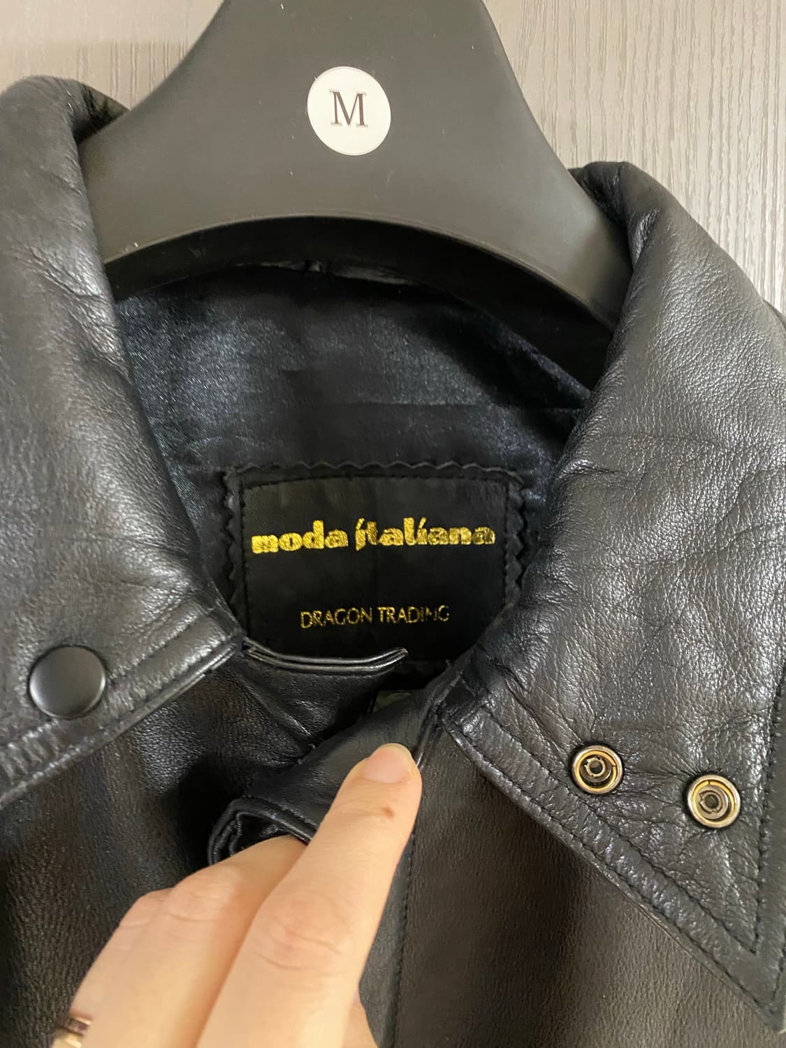 Moda italiana 블랙 양가죽 자켓 상품이미지2