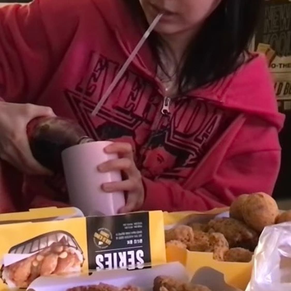 이스트쿤스트 G&C 스타 빈티지 후드집업 딥핑크 상품이미지1