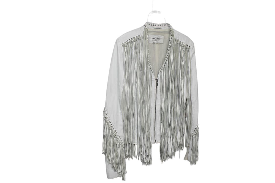 LAMARQUE Fringe Leather Jacket 상품이미지2