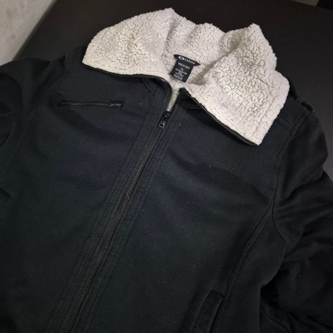 오클리 y2k스타일 퍼 집업 자켓 XL사이즈 상품이미지2