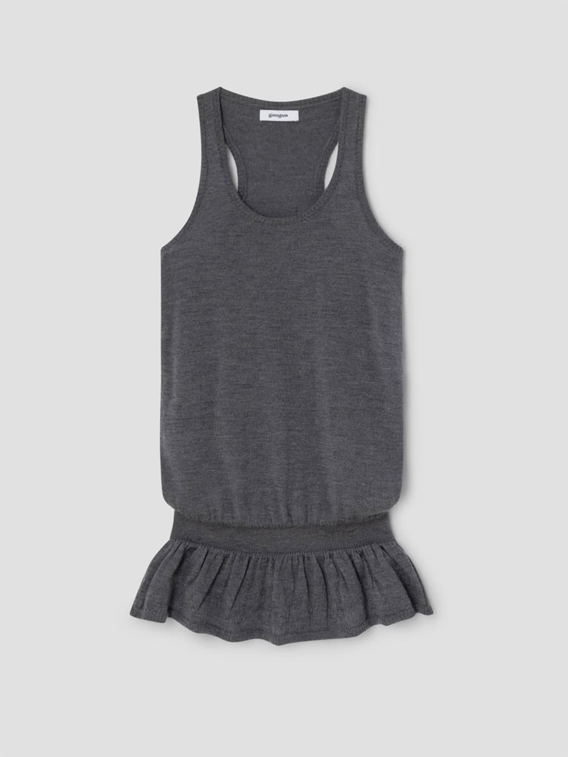 [XS]기마구아스 Fille 러플 니트 나시 원피스/그레이 상품이미지5