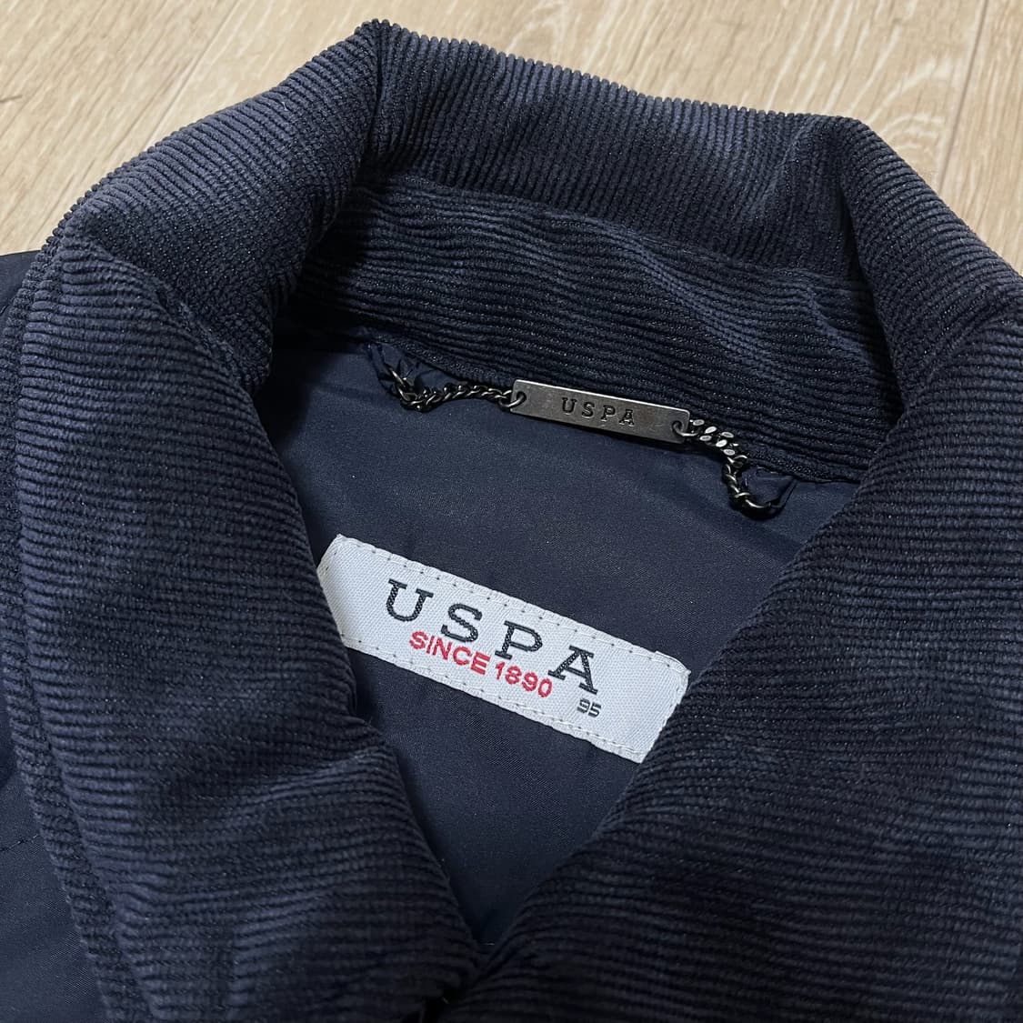 US 폴로 에센 퀼팅 코듀로이 배색 자켓 [네이비] M/95 상품이미지6