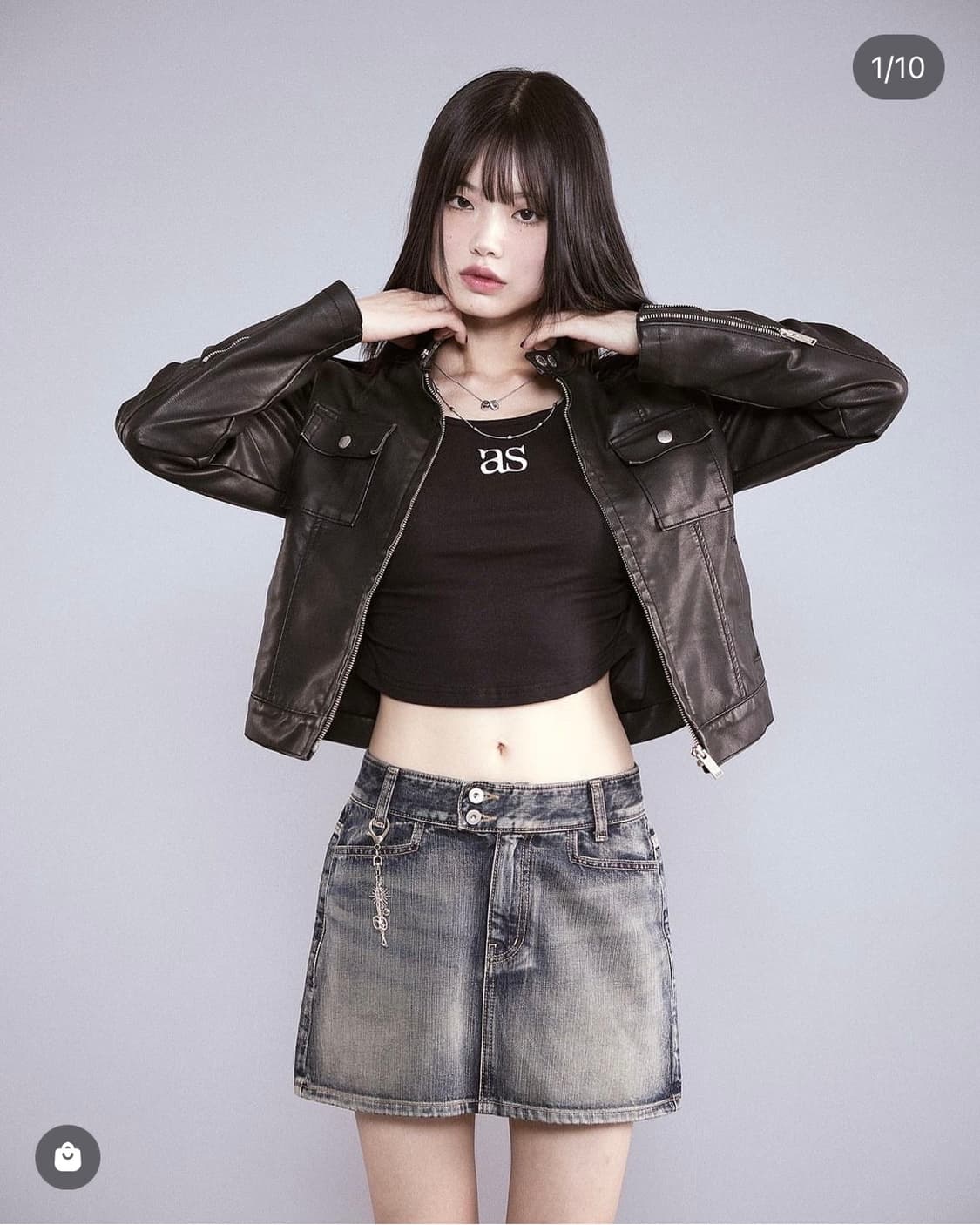 애즈온 레더자켓 팔아요 상품이미지2