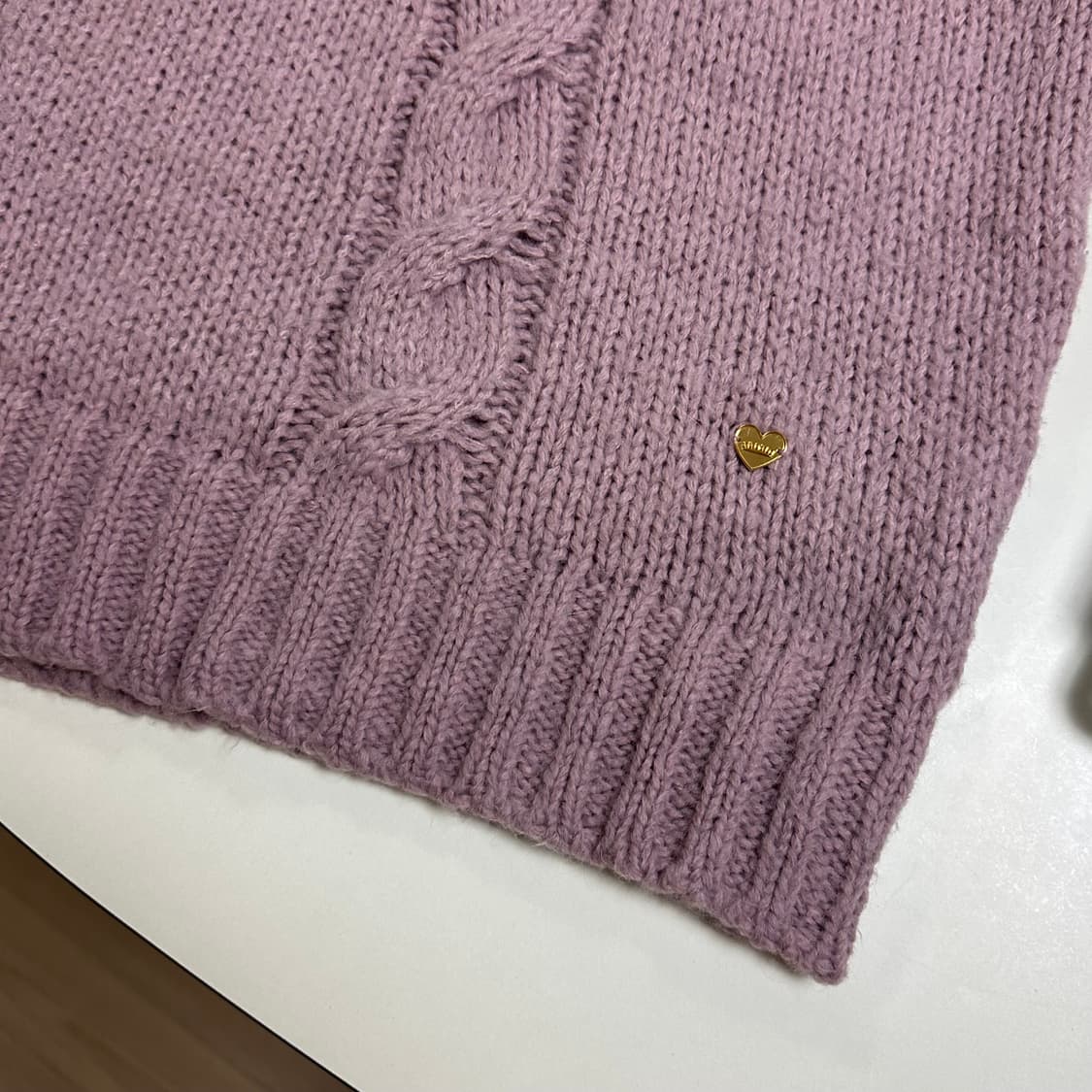 어랜 트위스트 터틀넥 하프니트 드라이 핑크 상품이미지10