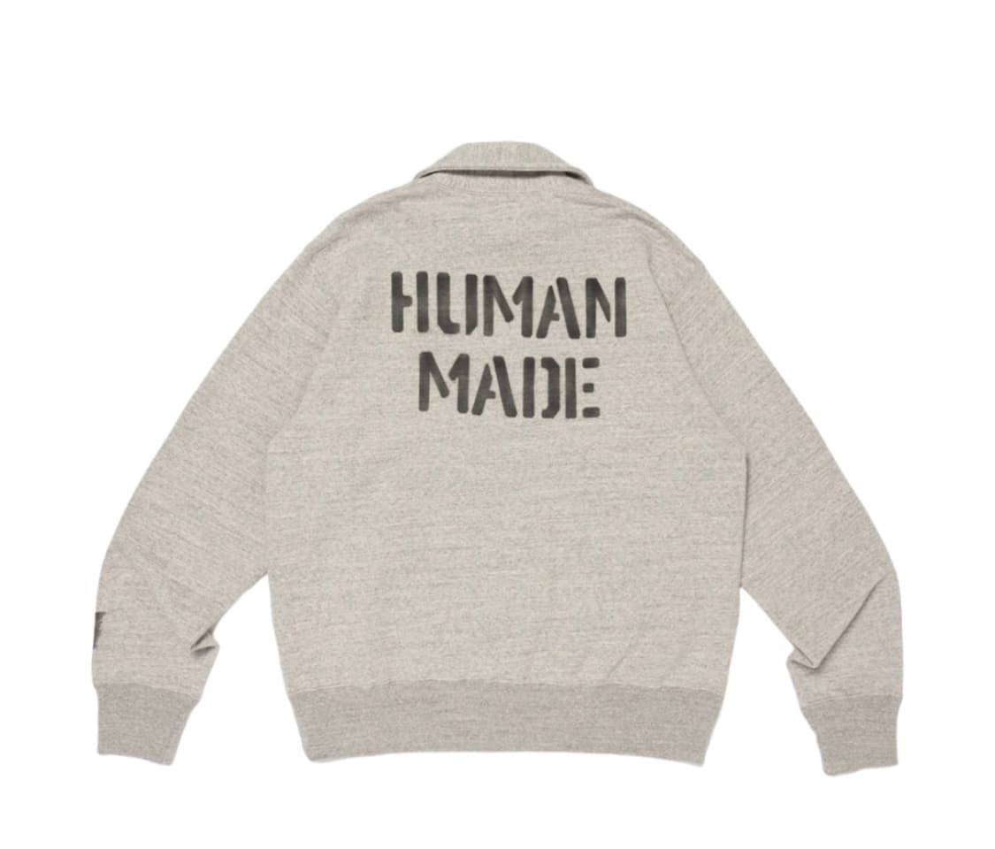 [M] 휴먼메이드 하프집 스웻셔츠 그레이 상품이미지2