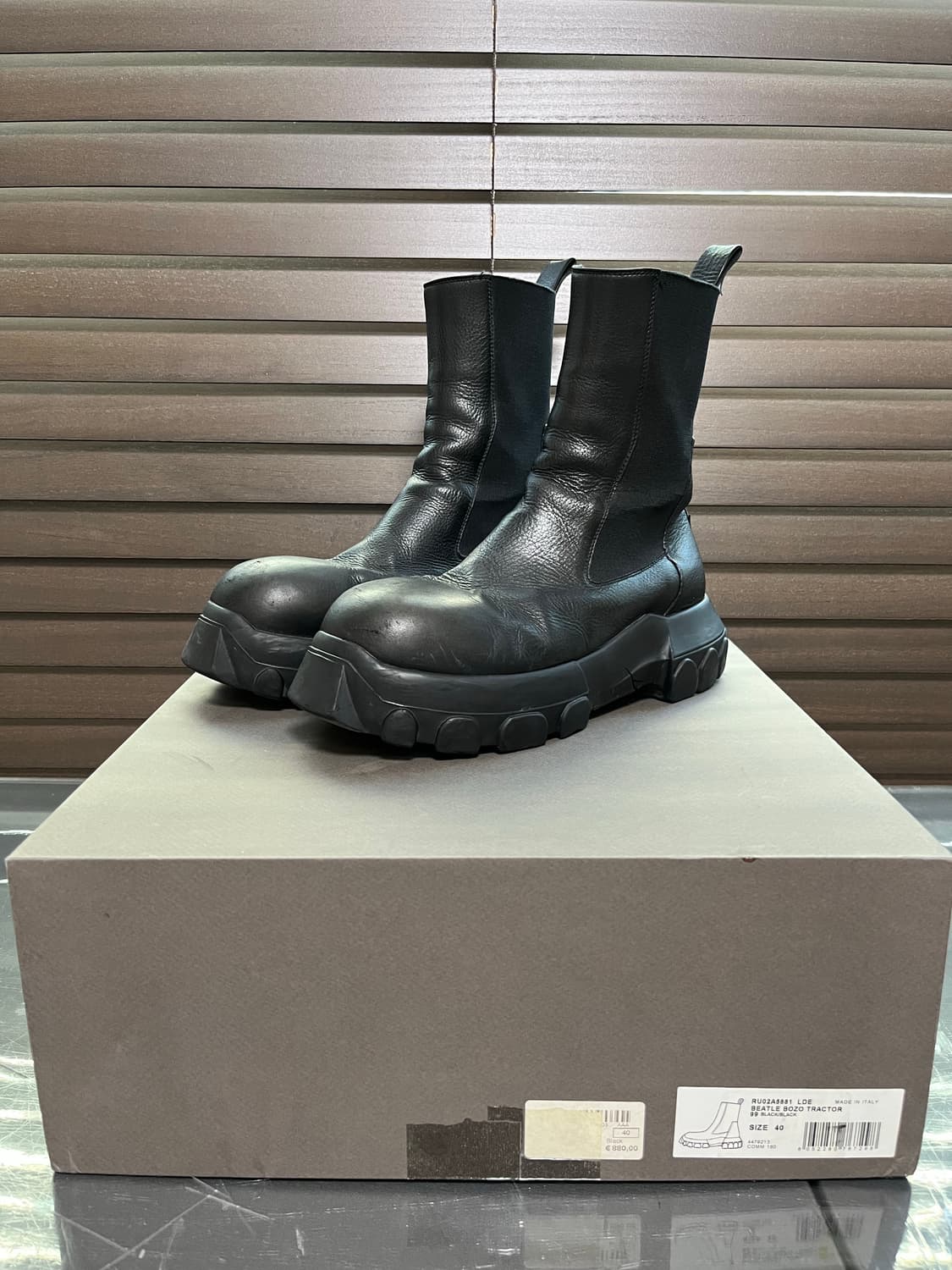 릭오웬스 보조 트랙터 부츠 40 상품이미지1