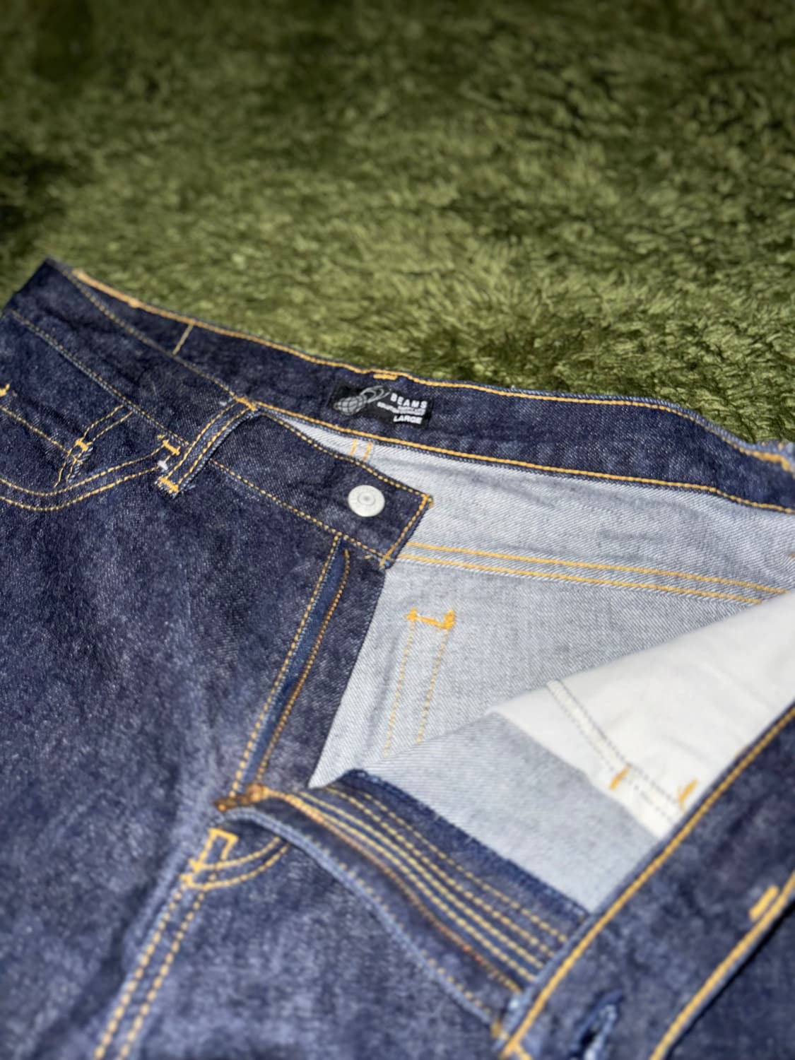 [L] BEAMS 빔즈 Made in Japan 데님 쇼츠 딥 인디고 상품이미지3