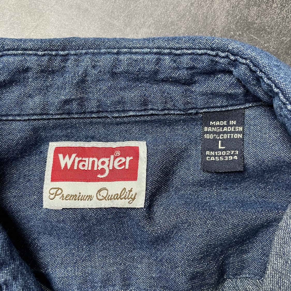 WRANGLER 랭글러 빈티지 데님 코튼셔츠 A00305 상품이미지9