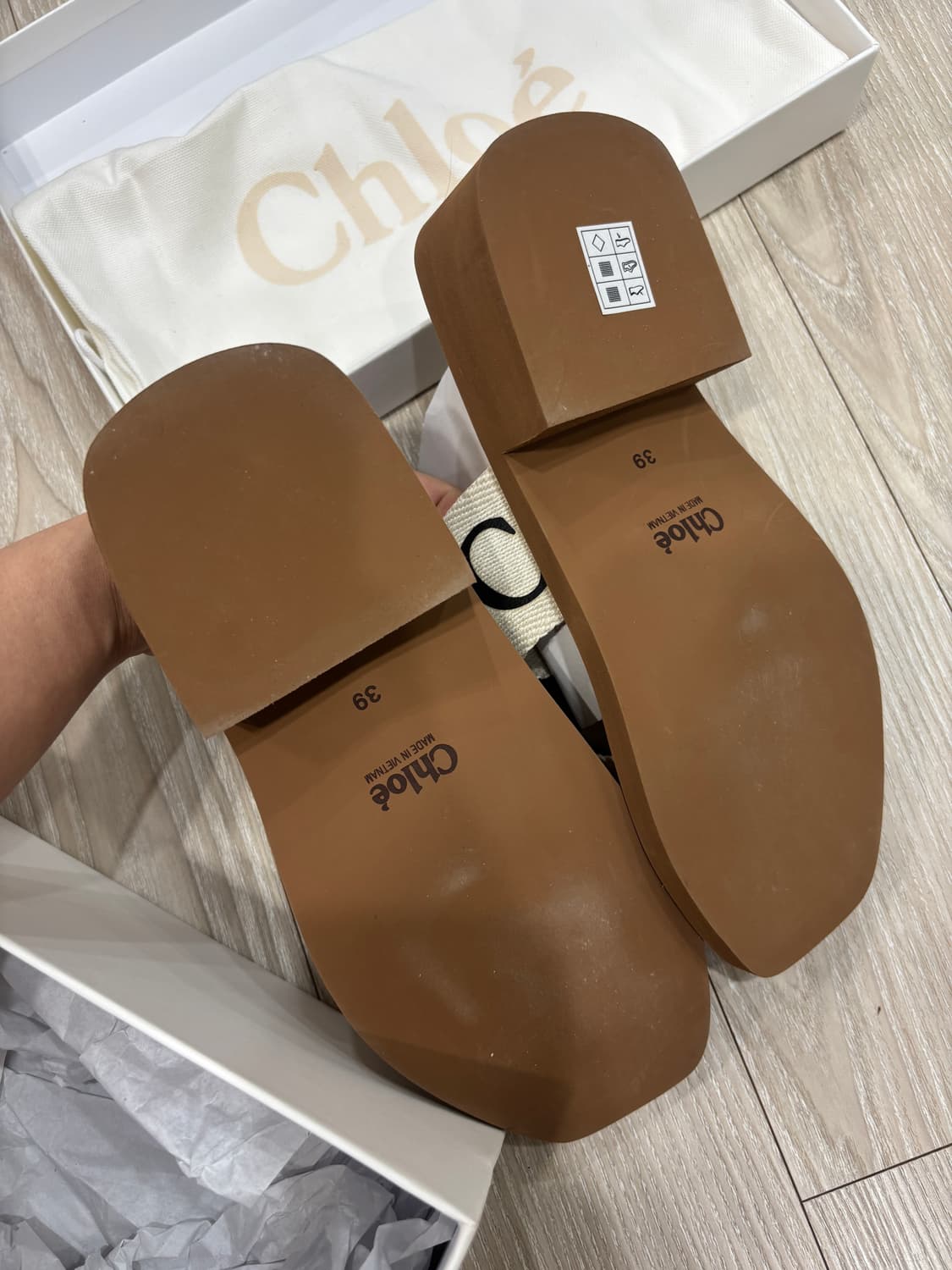 끌로에 슬리퍼 새상품 우디 슬라이드 39 350 상품이미지5