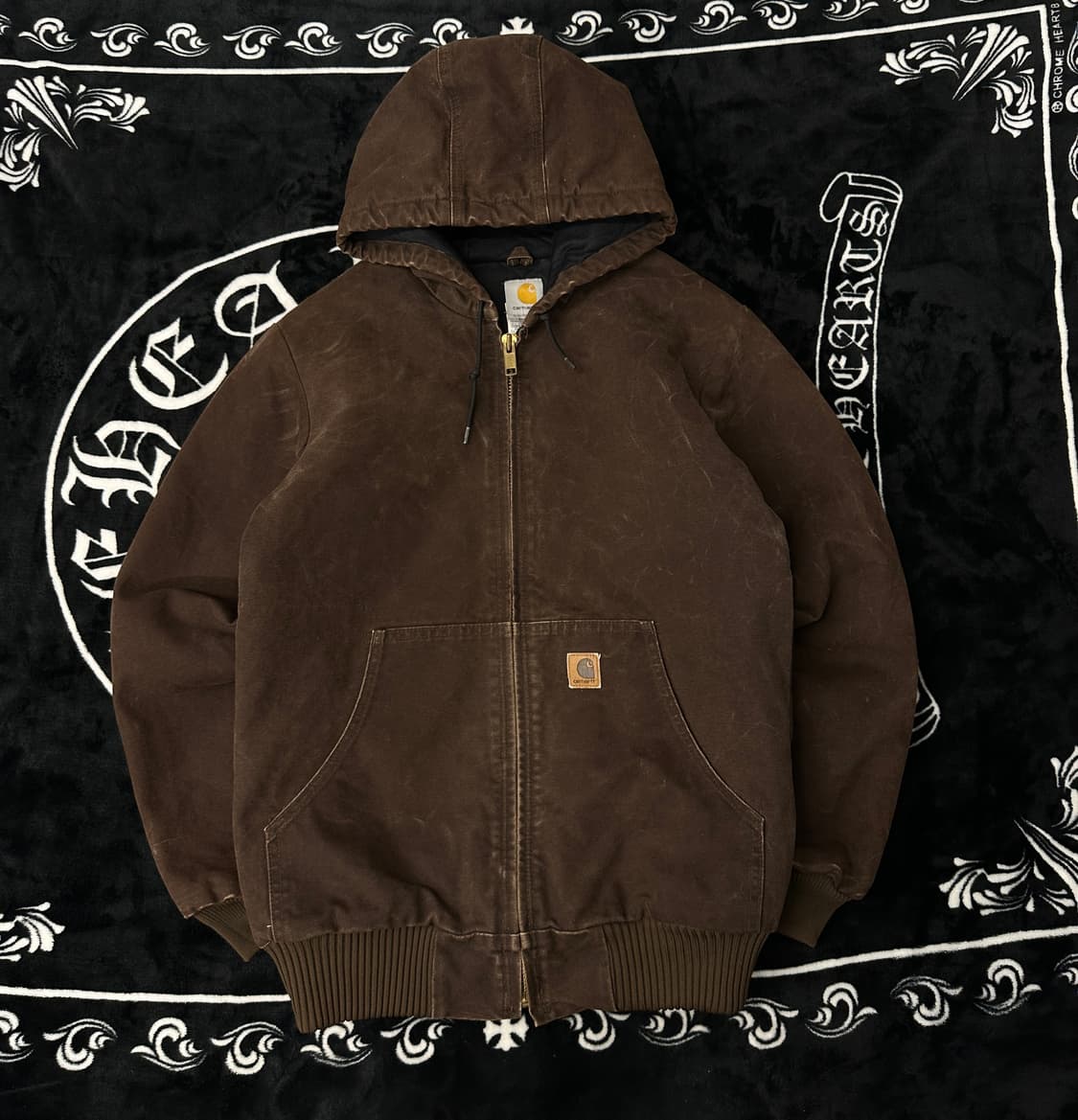 XL) 칼하트 액티브 j130 페이딩크랙워싱(딥브라운) 상품이미지3