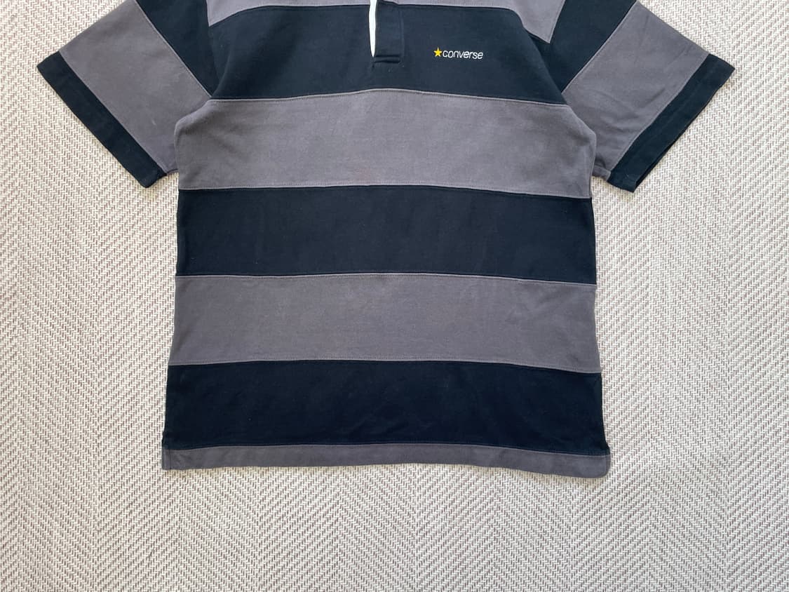 컨버스 스트라이프 배색 카라 반팔 상품이미지2