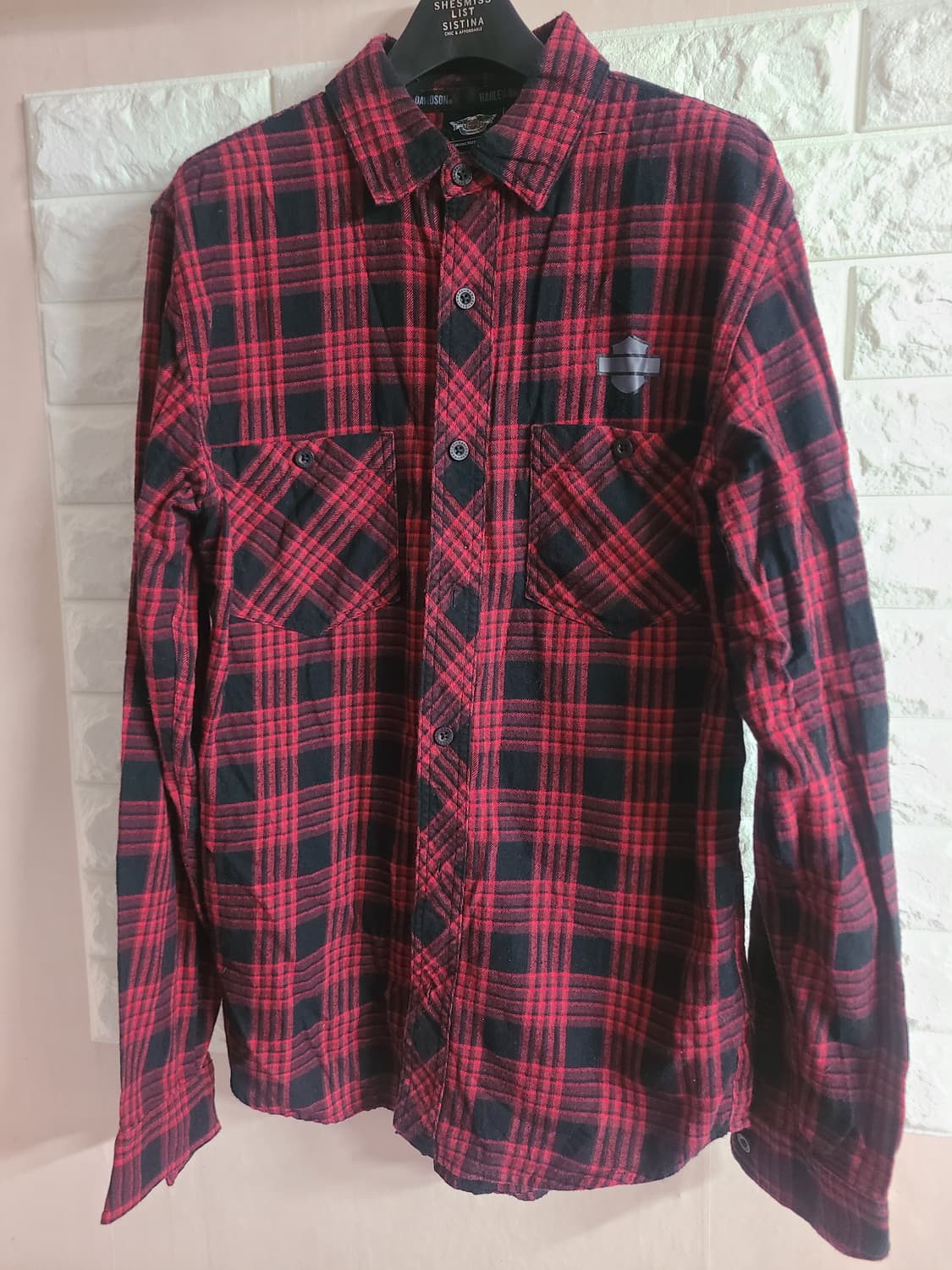 할리데이비슨 레드 체크 셔츠(실m) 상품이미지1