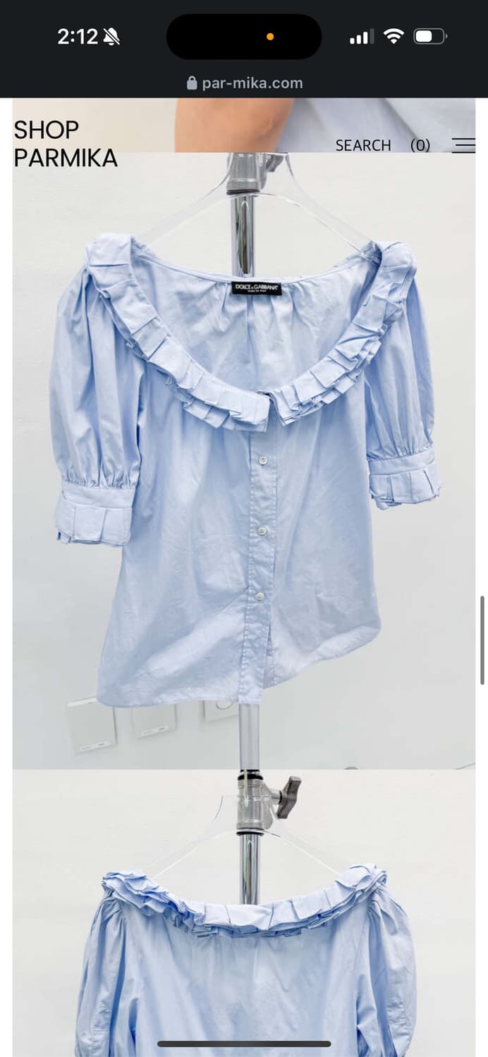 D&G ruffle collar cotton blouse 상품이미지5