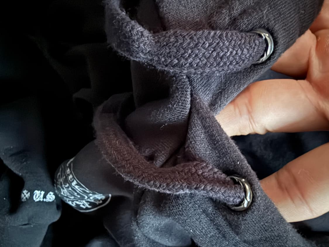 크롬하츠 실버 글리터 후드 블랙 상품이미지5