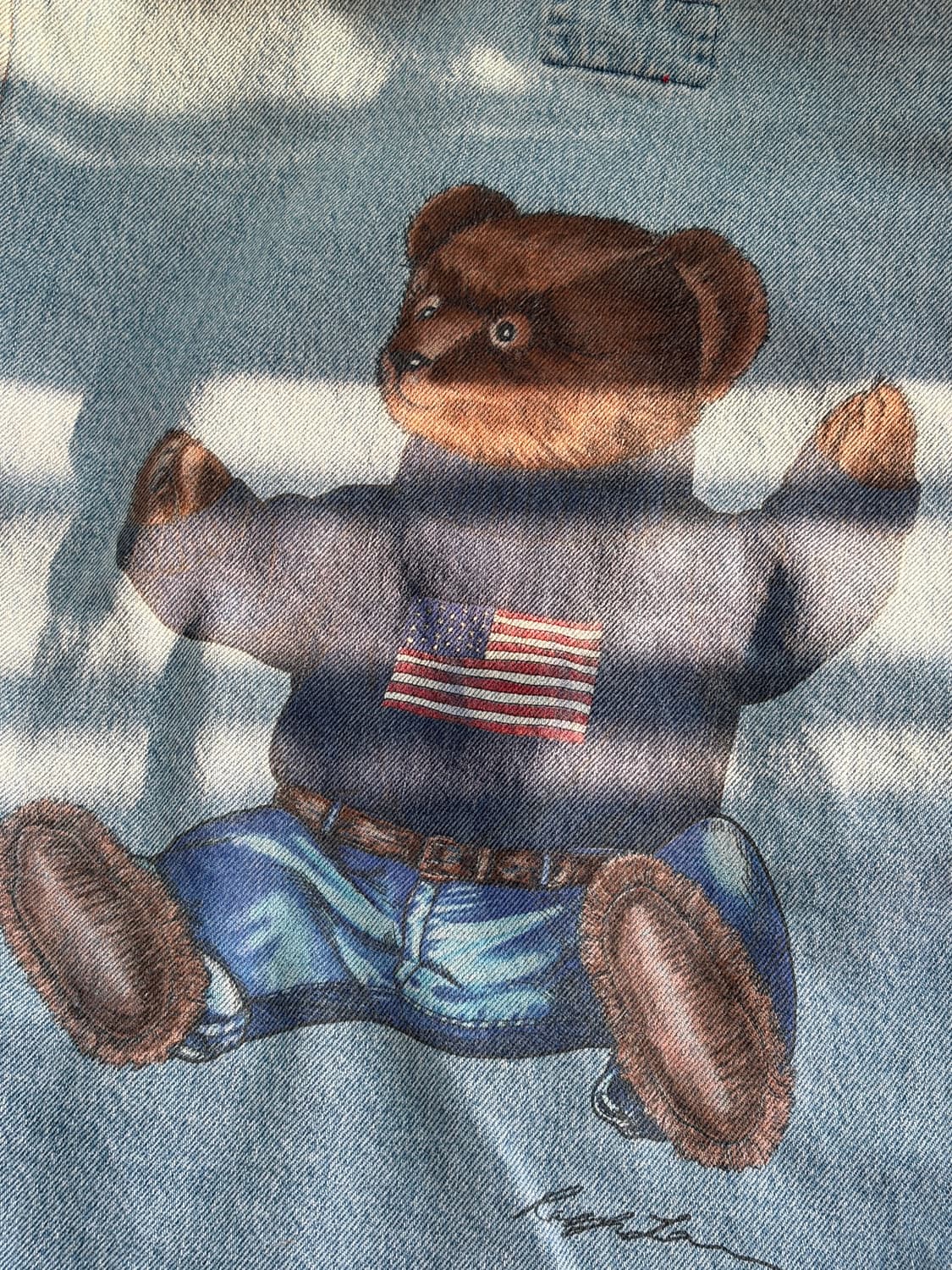 90s 폴로 랄프로렌 곰돌이 USA 미제 데님 자켓 S (100) 상품이미지8