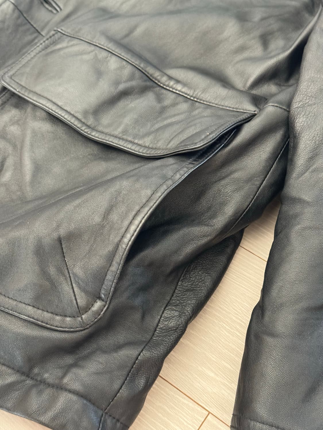 [L]라운드트리 앤 요크 램스킨 레더 카코트 양가죽 자켓 상품이미지5