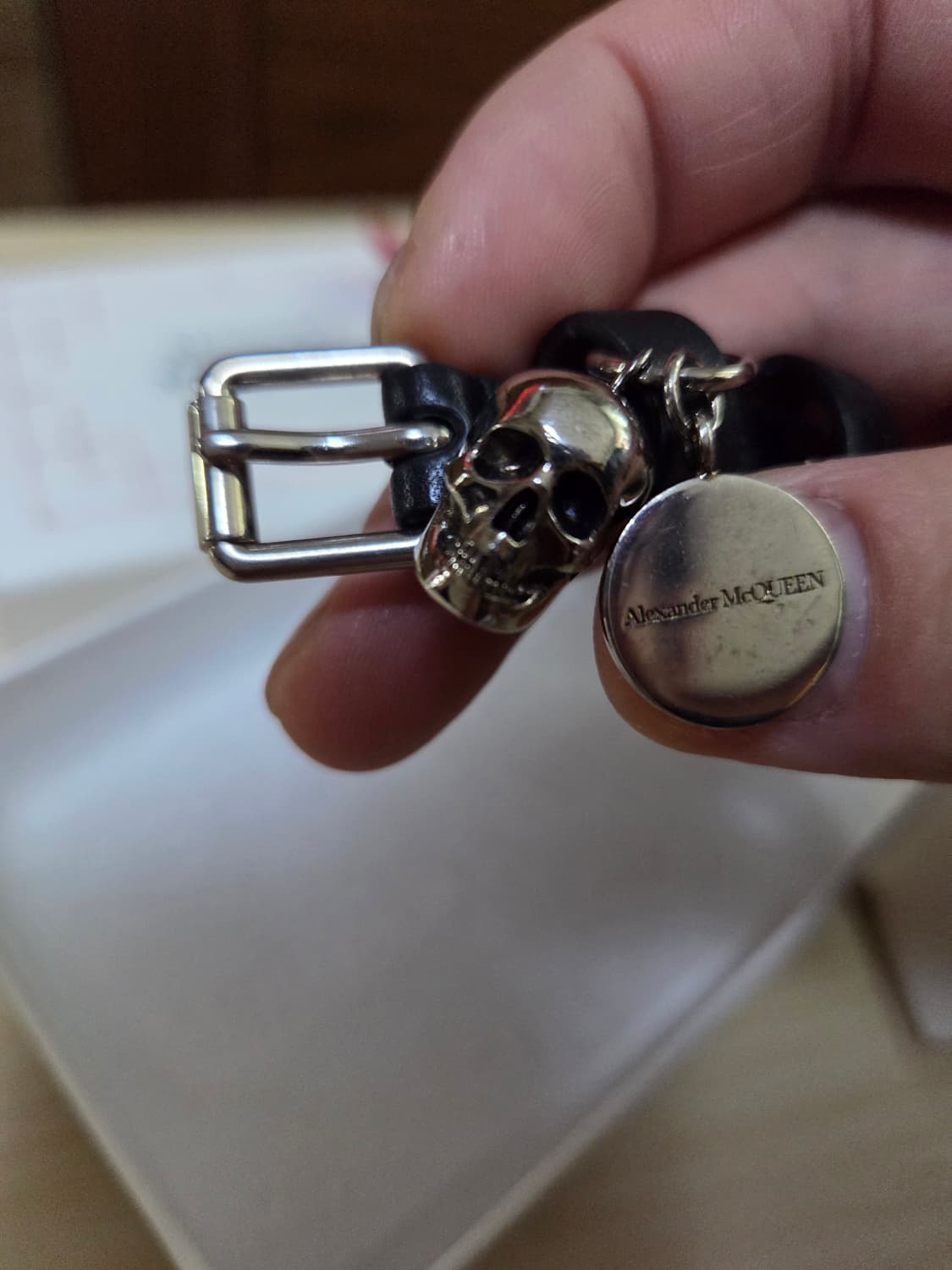 알렉산더맥퀸 실버 브레이슬릿 스컬팔찌 상품이미지5