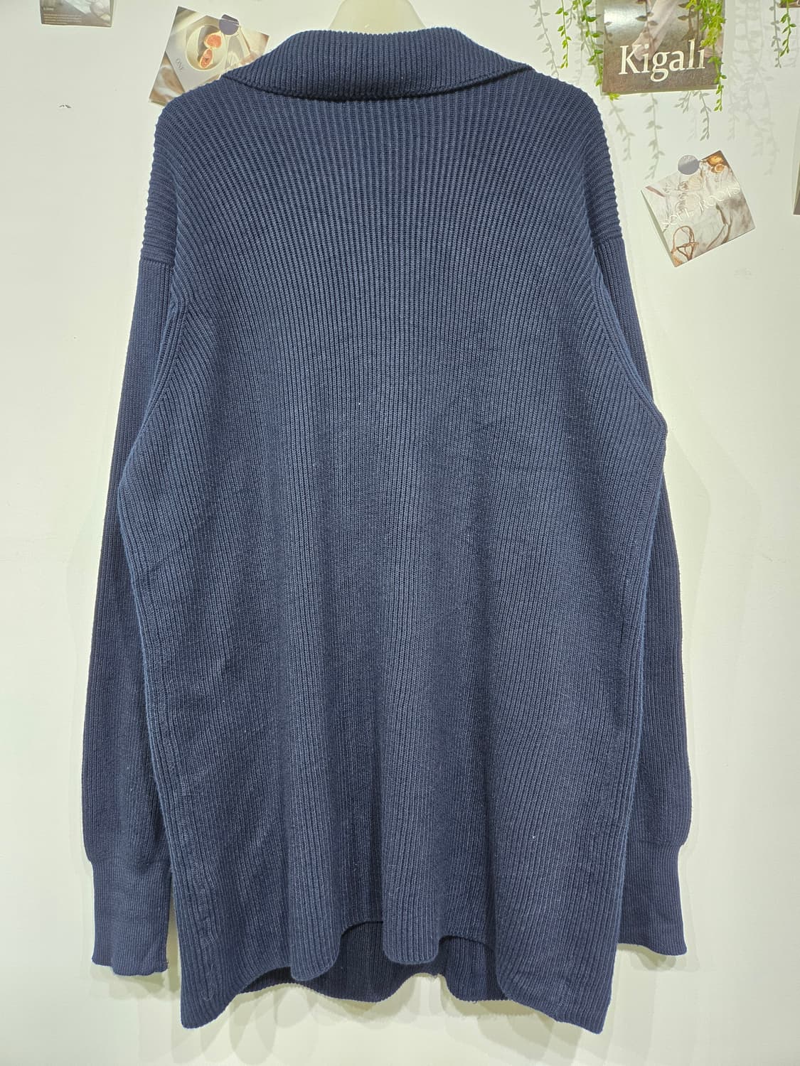 배리 네이비 더블버튼 니트 가디건 barrie 상품이미지4