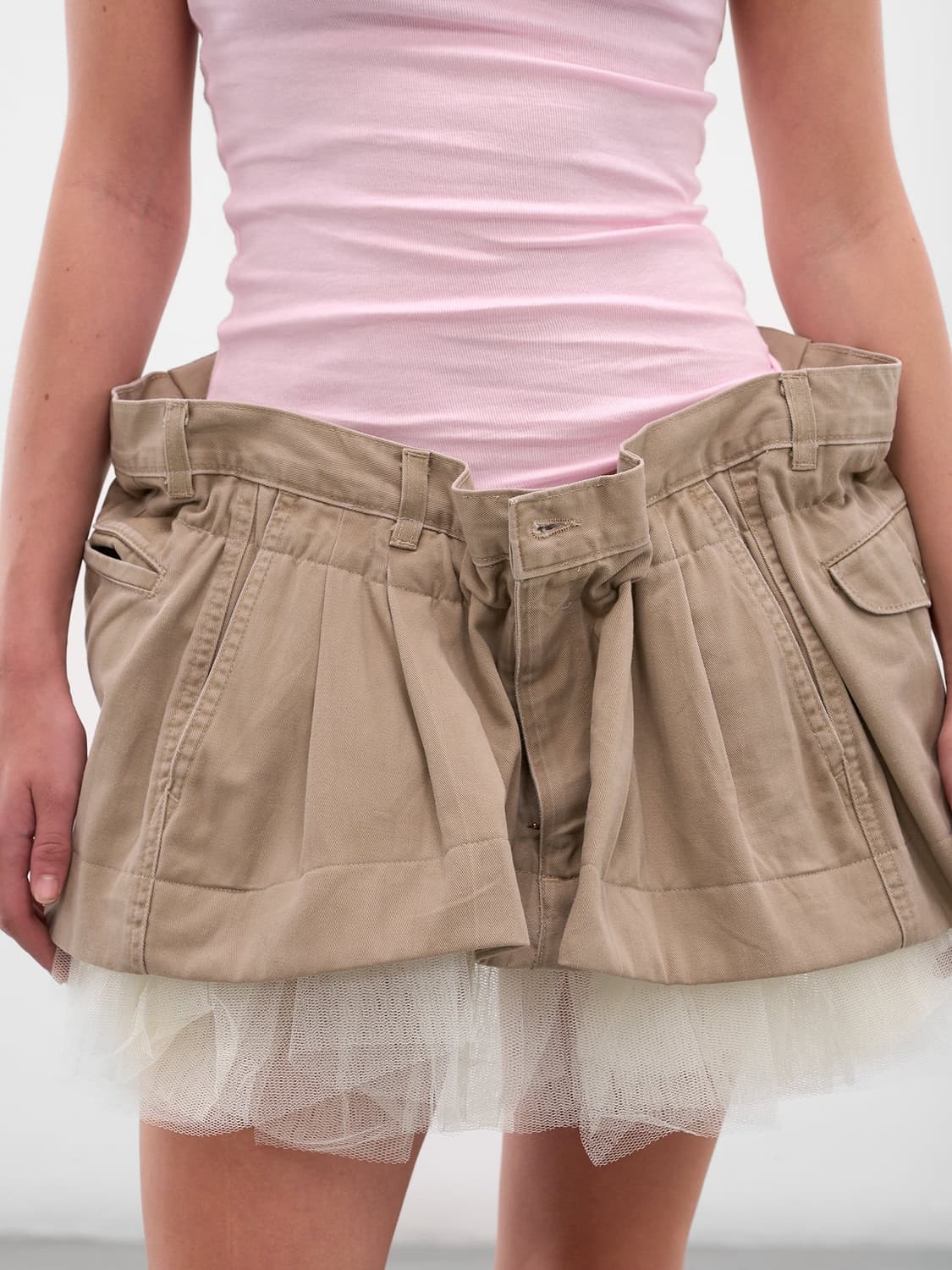 [S]어거스트 바론 All-in 스크런치 치노 스커트/베이지 상품이미지6