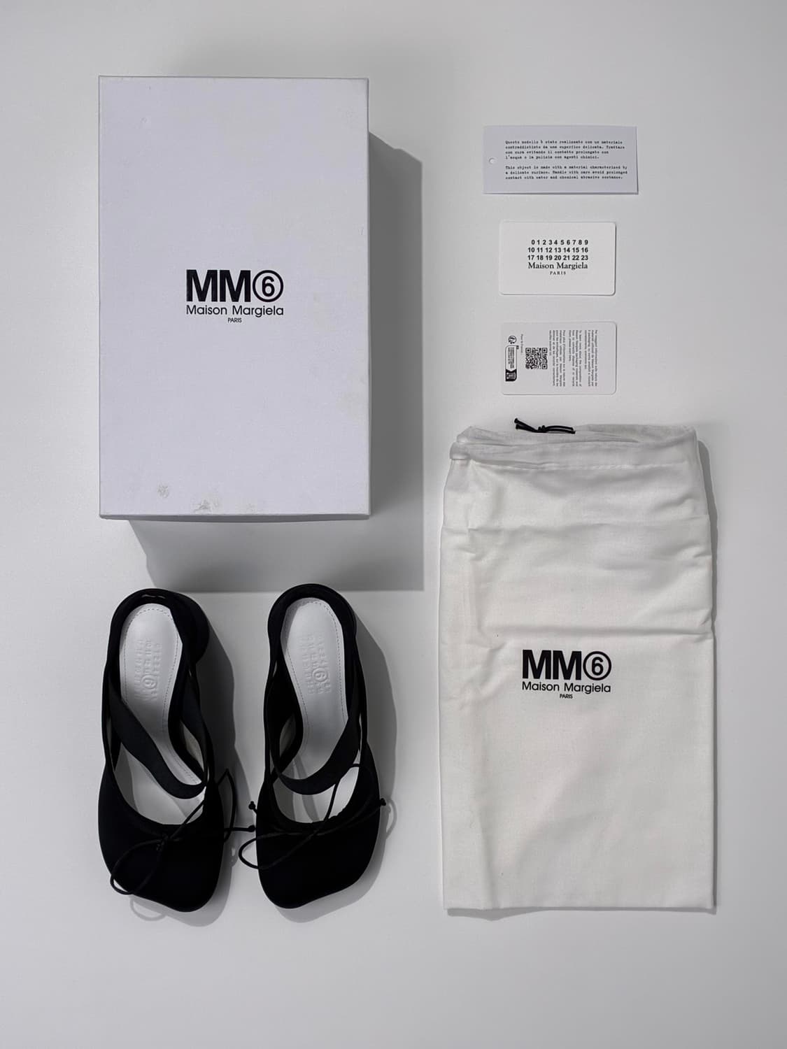 MM6 메종 마르지엘라 엘라스틱 발레 데콜레 플랫 힐 블랙 37사이즈 상품이미지5