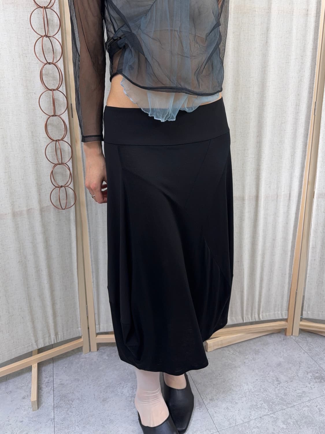  Hiroko koshino 비대칭 절개 볼륨 스커트 상품이미지3