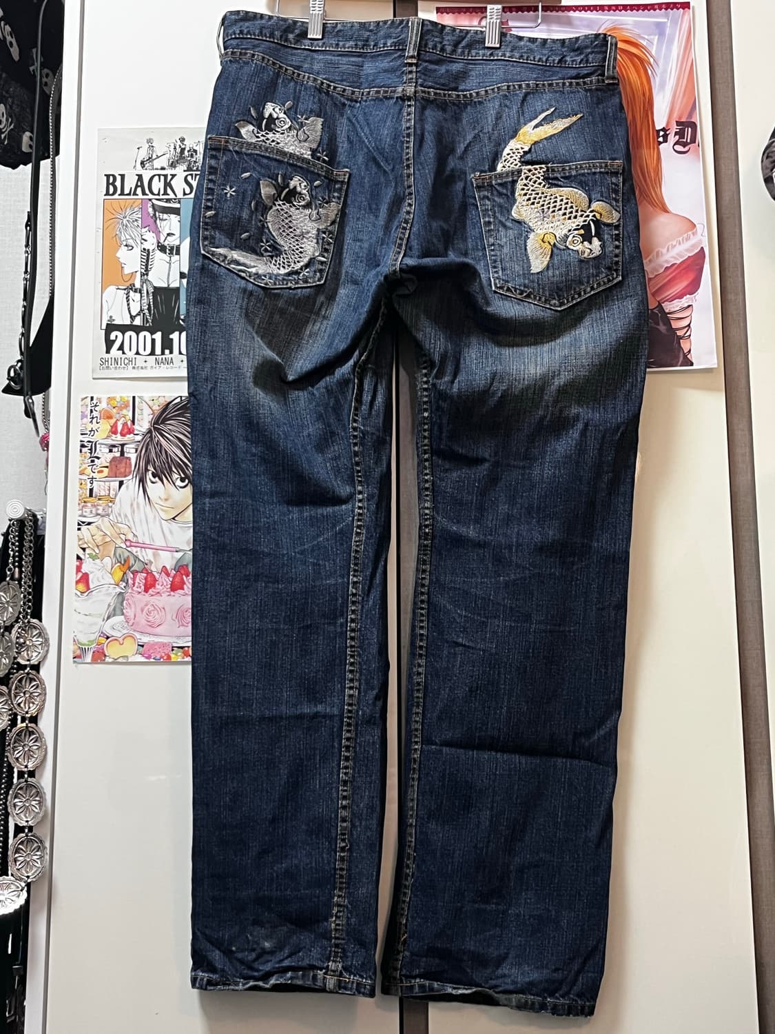 오리엔탈 잉어 자수 데님 상품이미지1