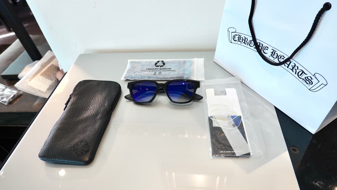 크롬하츠 바질리오네어2 블랙/실버 파베다이아 선글라스/안경 상품이미지3